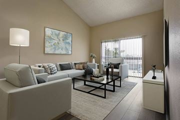 San Francisco apartment for rent - a living room with a couch and a table