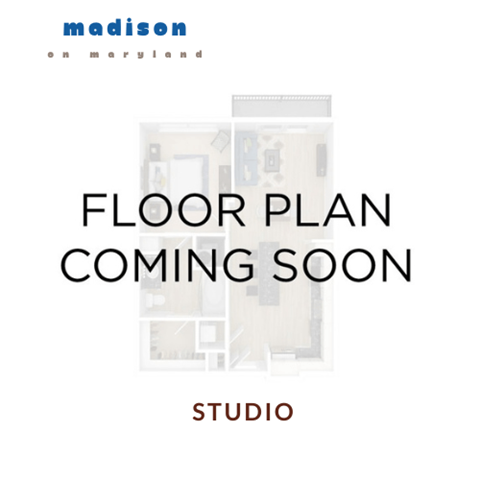 Floor plan for studio, 1 bath, 200 sqft