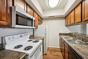 Mesa apartment for rent - Kitchen with cabinets at Sycamore Square Apartments, Mesa, AZ, 85202