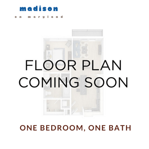 Floor plan for 1 bed, 1 bath, 700 sqft