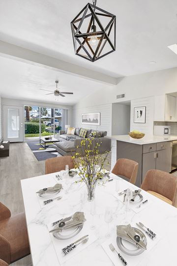Phoenix apartment for rent - a living room and dining room with a table and chairs