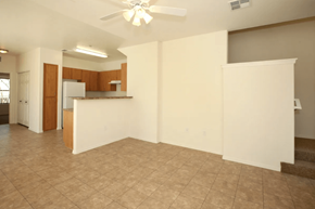Surprise apartment for rent - Empty room with a ceiling fan and tiled floor.