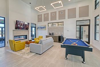 Clubhouse with billiards table