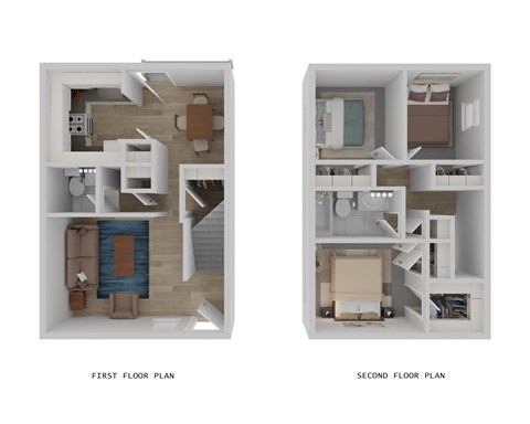 Floor plan for 3 beds, 1.5 baths, 1125 sqft