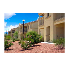 Huachuca City apartment for rent - an exterior view of an apartment building with a courtyard