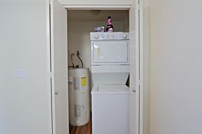 Tempe apartment for rent - a small laundry room with a washer and dryer
