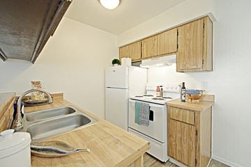 Avondale apartment for rent - a kitchen with a sink stove and refrigerator