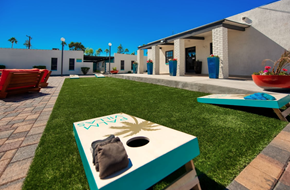 Scottsdale apartment for rent - Cornhole board at Palm Villas, Scottsdale, 85257