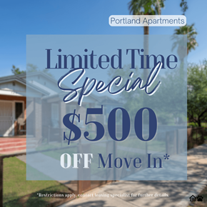 Phoenix apartment for rent - the price of a home with limited time special 500 off move in sales
