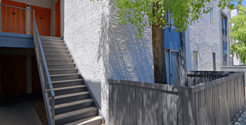 Patio area of apartment