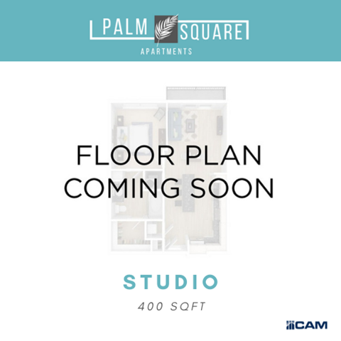Floor plan for studio, 1 bath, 415 sqft