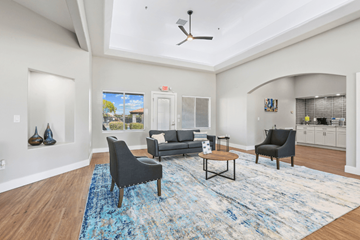 Yuma apartment for rent - the preserve at ballantyne commons living room with couches and chairs