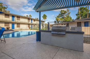 Shimmering swimming pool