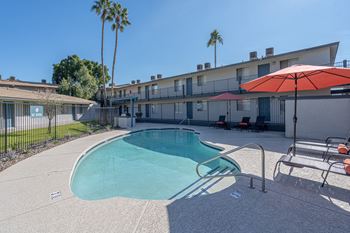Shimmering swimming pool