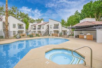 Shimmering swimming pool