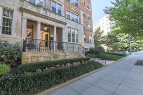 Washington apartment for rent - exterior view of the frontenac apartments in van ness washington dc
