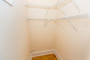 Washington apartment for rent - large walk in closet with shelving at the norwood apartments in adams morgan washington dc