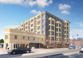Washington apartment for rent - exterior rendering of the strand apartments in washington dc