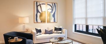 Owings Mills apartment for rent - a living room with a white couch and a window