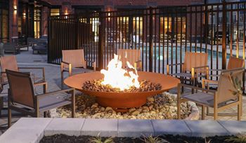 Outdoor gas grills and fire pit