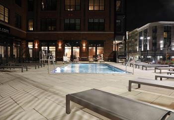 Outdoor pool with sundeck