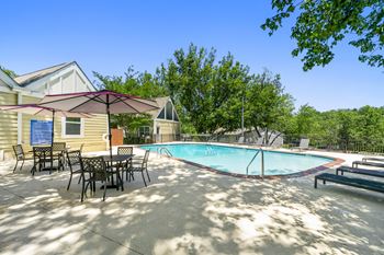 Pool with relaxing chairs