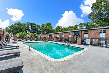 The pool at our apartments