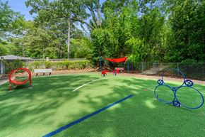 Smyrna apartment for rent - Pet play area at Georgian Oaks Apartments, Smyrna, GA 30080