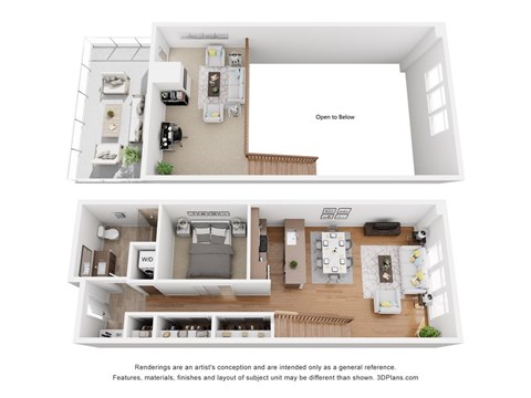 Floor plan for 1 bed, 1 bath, 903 sqft