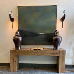 Steamboat Springs apartment for rent - a painting and two vases on a table