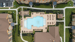 Gallatin apartment for rent - An aerial view of a large swimming pool.
