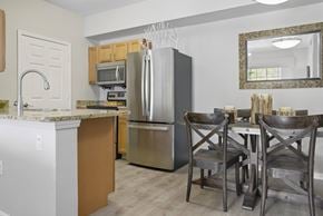 Overland Park apartment for rent - A kitchen with stainless steel appliances.