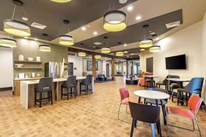 Castle Rock apartment for rent - Clubhouse lounge area with a variety of chairs and tables.