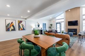 Fort Collins apartment for rent - Spacious clubouse with fireplace.