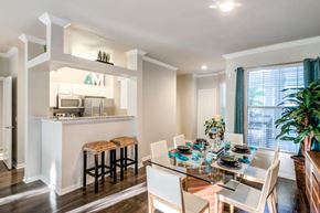 San Antonio apartment for rent - a dining room and kitchen with a table and chairs