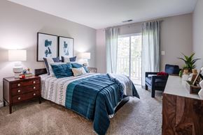 Marlboro apartment for rent - an open bedroom with a bed and a window
