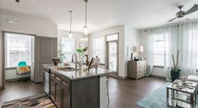 Murfreesboro apartment for rent - an open kitchen and living room with a large counter top