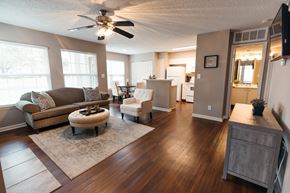 Pearl apartment for rent - the view of the living room from the kitchen and dining room