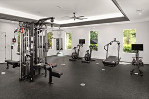 Franklin apartment for rent - A spacious home gym with a variety of equipment.