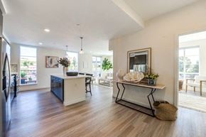 Thousand Oaks apartment for rent - a living room with a kitchen and a dining room