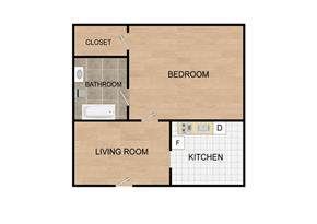 Simi Valley apartment for rent - a floor plan of a two bedroom apartment with a bathroom and a living room