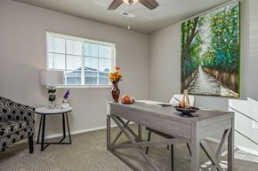 Saukville apartment for rent - A dining room with a grey table and chairs.