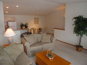 Neenah apartment for rent - a living room with a couch and a table