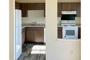 Marshall apartment for rent - a kitchen with a stove microwave and a refrigerator