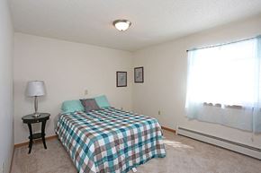 Green Bay apartment for rent - a bedroom with a bed and a window