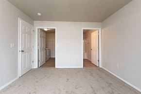 Horicon apartment for rent - an empty room with a hallway to a bedroom and a bathroom