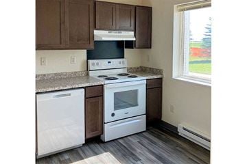 Marshall apartment for rent - a kitchen with a stove and a window