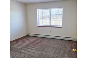 Iowa Falls apartment for rent - A room with a window and a carpeted floor.