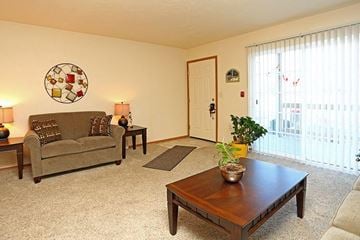 Appleton apartment for rent - a living room with a couch and a coffee table