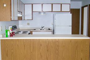 Green Bay apartment for rent - a kitchen with a stove and a refrigerator